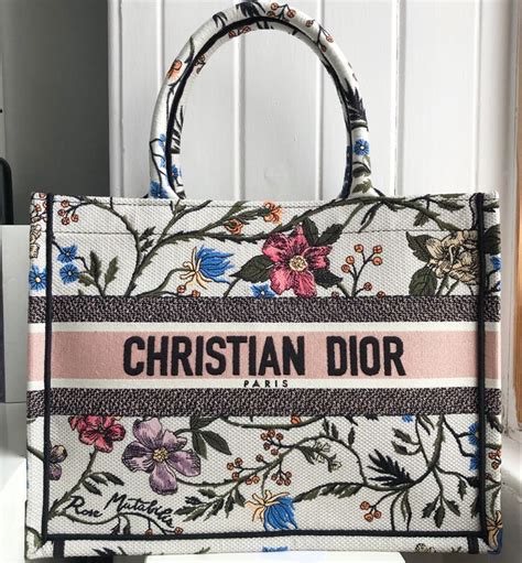 dior floral book tote|christian Dior floral tote.